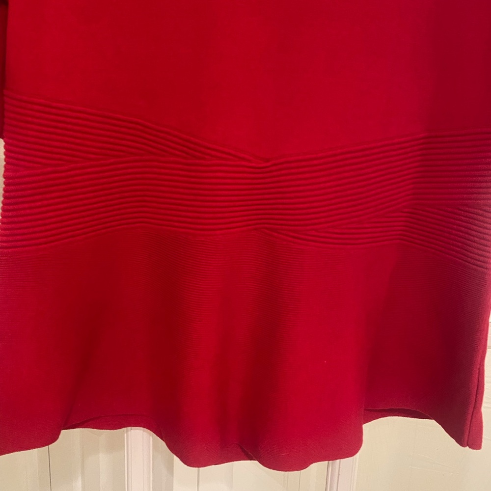 Talbots Bold Red Textured Sweater
